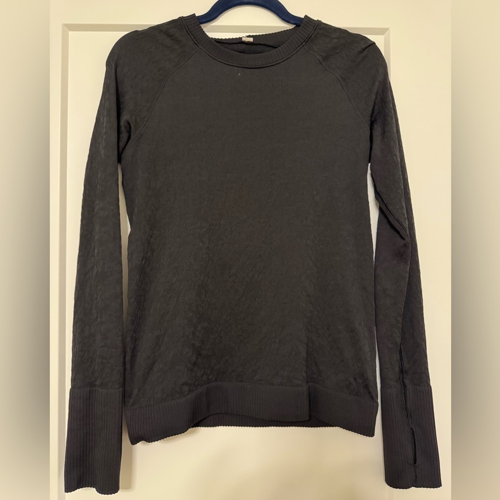 lululemon athletica Women's Long Sleeve Crew - Charcoal Black